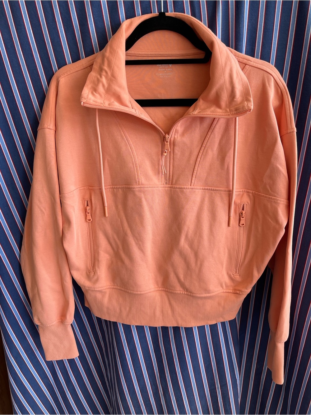 Old Navy Active Peach Zip-Front Fleece Pullover